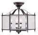 Livex Lighting - 4398-07 - Four Light Pendant/Ceiling Mount - Livingston - Bronze