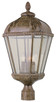 Trans Globe Imports - 5153 BRT - Three Light Postmount Lantern - Covington - Burnished Rust