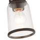 Lawrenceville One Light Flush Mount in Bronze (107-45501-07)