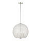 Cassandra Three Light Pendant in Brushed Nickel (107-45723-91)