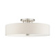 Livex Lighting - 45848-91 - Six Light Semi Flush Mount - Meridian - Brushed Nickel