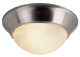 Trans Globe Imports - 57700 BN - Two Light Flushmount - Athena - Brushed Nickel