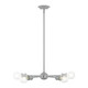 Lansdale Five Light Chandelier in Nordic Gray w/ Brushed Nickels (107-46135-80)