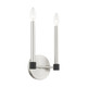 Karlstad Two Light Wall Sconce in Brushed Nickel w/ Blacks (107-46882-91)