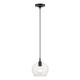 Livex Lighting - 49088-04 - One Light Pendant - Aldrich - Black w/Brushed Nickel