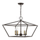 Livex Lighting - 49435-07 - Five Light Chandelier - Devone - Bronze w/Antique Brass