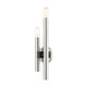 Livex Lighting - 49992-91 - Two Light Wall Sconce - Helsinki - Brushed Nickel w/ Blacks