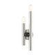 Helsinki Two Light Wall Sconce in Brushed Nickel w/ Blacks (107-49992-91)