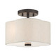 Livex Lighting - 58061-92 - Two Light Semi Flush Mount - Solstice - English Bronze