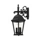 Hamilton Three Light Outdoor Wall Lantern in Textured Black (107-7560-14)