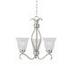 Maxim - 10123FTSN - Three Light Chandelier - Basix - Satin Nickel