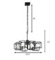 Plaza Eight Light Pendant (325C08CBHG)