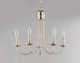 Logan Five Light Chandelier in Satin Nickel (16-10345SN)