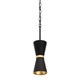 Varaluz - 390M01MBFG - One Light Mini Pendant - Mad Hatter - Matte Black/French Gold