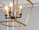Abode Four Light Chandelier in Gold Leaf / Textured Black (16-25155GLTXB)