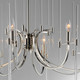 Divine Eight Light Chandelier in Polished Nickel (16-38408CLPN)