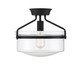Msemi One Light Semi-Flush Mount (M60011MBK)