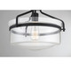 Msemi One Light Semi-Flush Mount (M60011MBK)