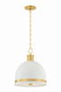 Hudson Valley - 2132-AGB/SWH - Two Light Pendant - Briscoe - Aged Brass