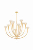 Hudson Valley - 9045-VGL - 12 Light Chandelier - Maywood - Vintage Gold Leaf