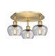 Innovations - 516-3C-BB-G92 - Three Light Semi-Flush Mount - Ballston - Brushed Brass