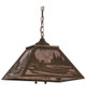 Canoe At Lake Two Light Pendant (166329)