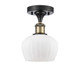 Innovations - 516-1C-BAB-G91 - One Light Semi-Flush Mount - Ballston - Black Antique Brass