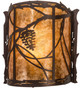 Meyda Tiffany - 200283 - One Light Wall Sconce - Whispering Pines - Mahogany Bronze