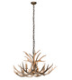 Antlers Four Light Chandelier in Antique Copper (57-200455)