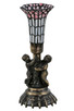 Meyda Tiffany - 20433 - One Light Mini Lamp - Stained Glass Pond Lily - Antique Brass