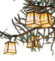 Pine Branch 15 Light Chandelier in Antique Copper And Green Pine Needles (57-218222)