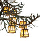 Pine Branch 15 Light Chandelier in Antique Copper And Green Pine Needles (57-218222)