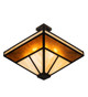 T" Mission" Eight Light Semi-Flushmount in Flat Black (57-218920)