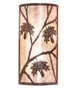 Oak Leaf & Acorn Two Light Wall Sconce in Cafe Noir (57-221124)