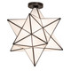 Meyda Tiffany - 239498 - One Light Flushmount - Moravian Star - Craftsman Brown