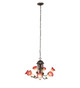 Pink/White Seven Light Chandelier (251577)