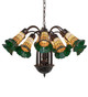Meyda Tiffany - 251604 - 12 Light Chandelier - Stained Glass Pond Lily - Mahogany Bronze