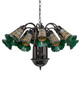 Stained Glass Pond Lily 12 Light Chandelier (251604)