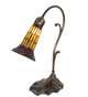 Meyda Tiffany - 251849 - Mini Lamp - Stained Glass Pond Lily - Antique Brass