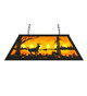 Deer At Lake Six Light Pendant in Textured Black (57-49790)