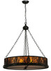 Meyda Tiffany - 50117 - Eight Light Pendant - Mountain Pine - Black Metal
