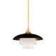 Hudson Valley - 1010-AGB - One Light Pendant - Barron - Aged Brass