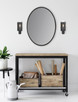 Rohe One Light Wall Sconce in Black Sand, Clear (185-6511-BS-CL)