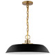 Nuvo Lighting - 60-7484 - One Light Pendant - Colony - Matte Black / Burnished Brass