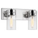 Intersection Two Light Vanity in Polished Nickel (72-60-7632)