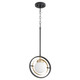 Quorum - 306-6980 - One Light Pendant - Nimbus - Textured Black w/ Aged Brass