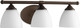 Quorum - 5150-3-86 - Three Light Vanity - Brooks - Oiled Bronze w/ Satin Opal