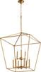 Quorum - 604-9-74 - Nine Light Entry Pendant - Gabriel - Gold Leaf