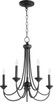 Quorum - 6250-5-69 - Five Light Chandelier - Brooks - Textured Black