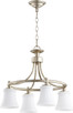 Quorum - 6422-4-60 - Four Light Chandelier - Rossington - Aged Silver Leaf